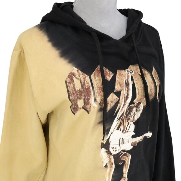 AC DC Sweatshirt Small Mens Hoodie Black Gold Stiff Upper Lip Unisex AC/DC - Picture 7 of 14